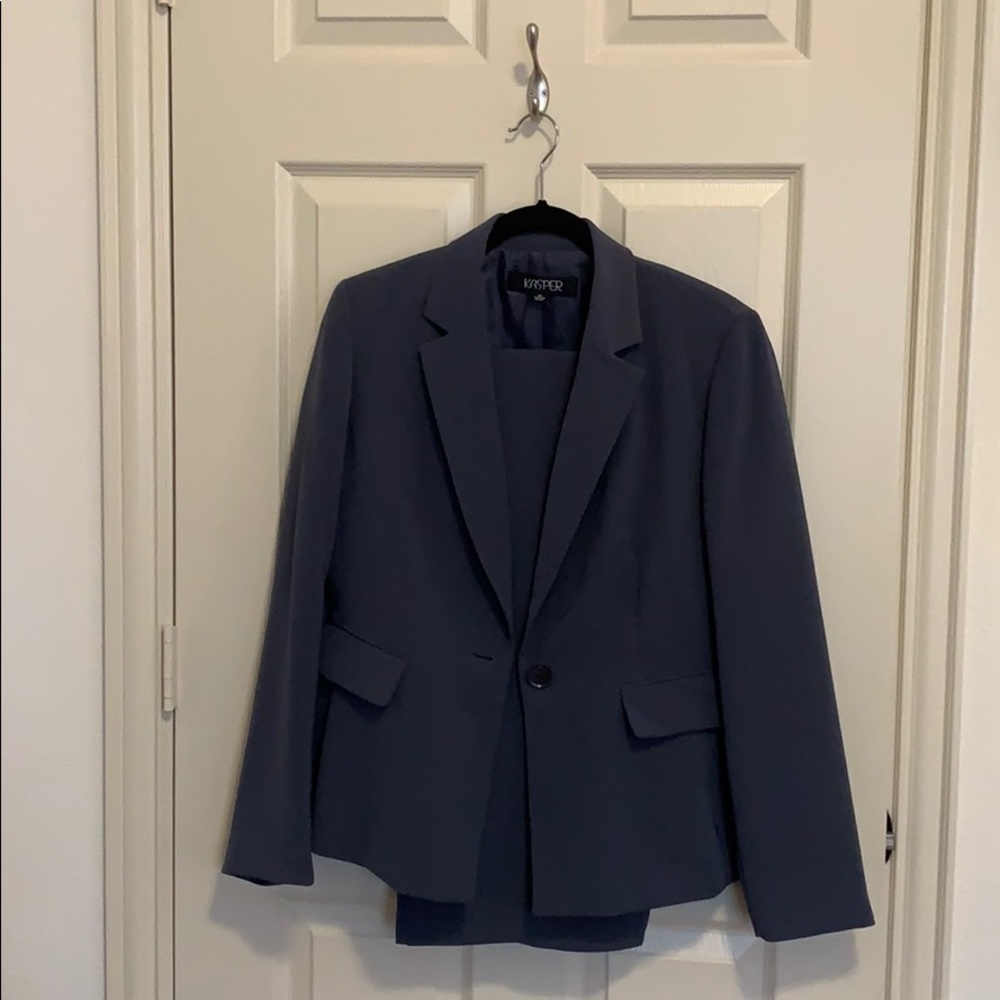 Kasper grey pantsuit. Size 10